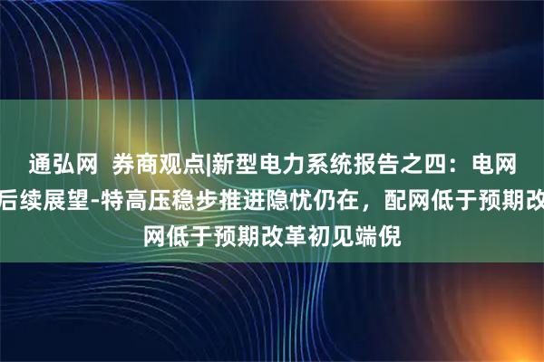 通弘网  券商观点|新型电力系统报告之四：电网发展回顾及后续展望-特高压稳步推进隐忧仍在，配网低于预期改革初见端倪